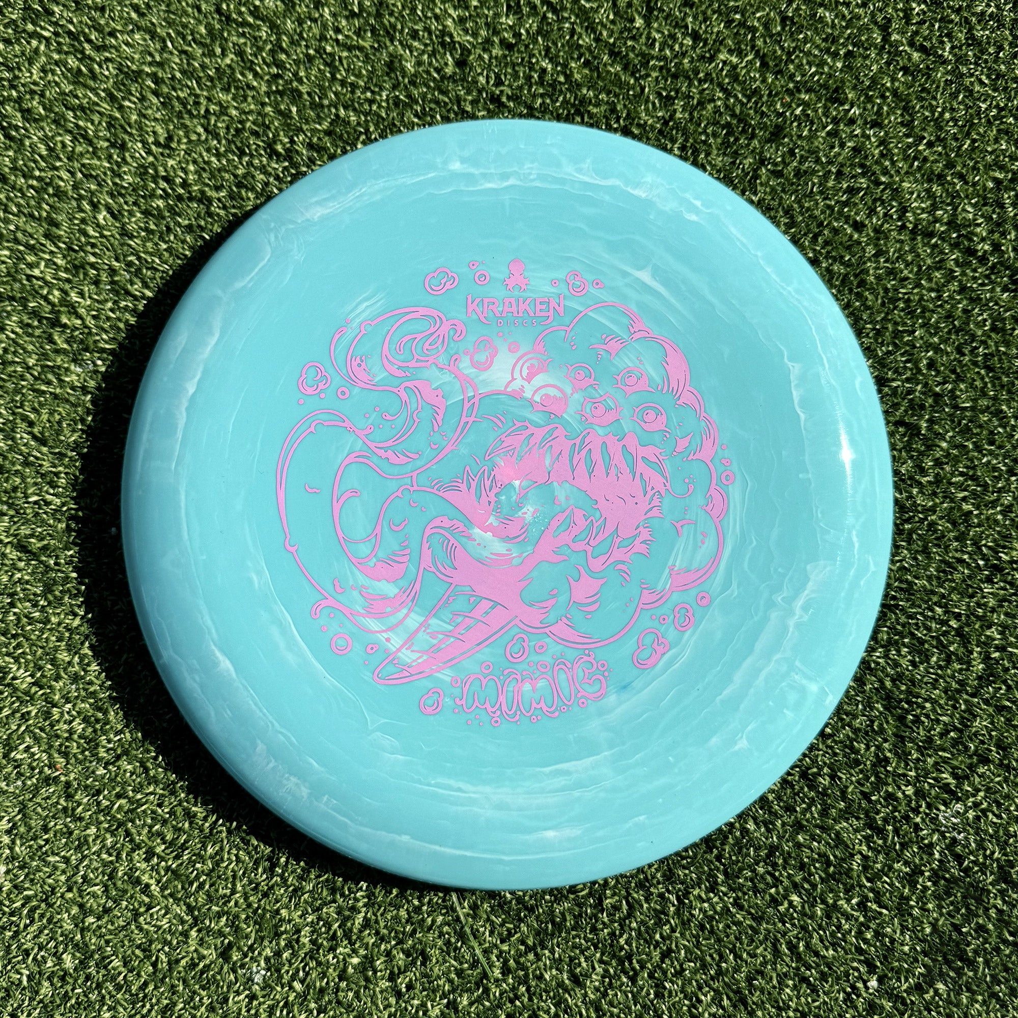 Cotton Candy Mimic Blue Elvin Putter with Pink Foil